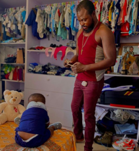 Toyin Abraham’s Husband, Kolawole Ajeyemi Shows Off Their Baby’s Closet