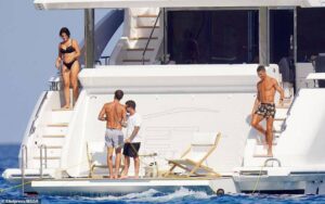 Cristiano Ronaldo and his partner Georgina Rodriguez soak up the sun onboard their £5.5m superyacht in St.Tropez (photos)