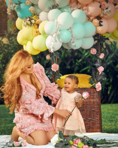 Ex-model and designer, Sarah Ofili and hubby celebrate their daughter on her 1st birthday (photos)