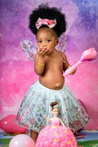 Former beauty queen, Glory Brown’s daughter stuns in new photos as she clocks 1