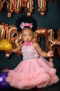 Former beauty queen, Glory Brown’s daughter stuns in new photos as she clocks 1