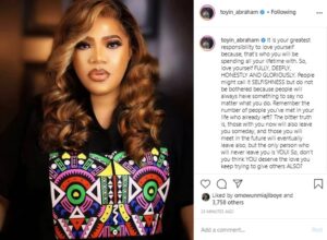 Toyin Abraham reveals whom she will be spending her life time with
