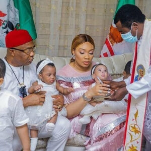 Imo State Governor Hope Uzodinma Shares Baptism Photos Of His Twin Daughters