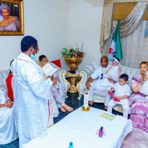 Imo State Governor Hope Uzodinma Shares Baptism Photos Of His Twin Daughters