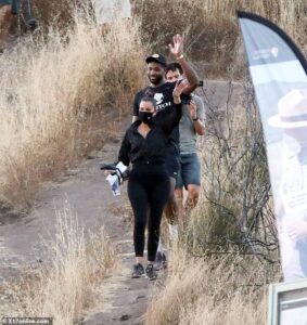 Khloe Kardashian and Tristan Thompson spotted looking "very happy" as they enjoy a hike together in Malibu hills (photos)