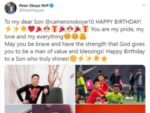 Peter Okoye And Wife, Lola Celebrate Their Son As He Clocks 12