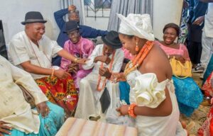 Erigga and fiancee, Morenike hold their traditional marriage in Delta state (photos)