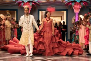 'Coming 2 America' wedding dress was so massive, bride Nomzamo Mbatha needed help to the altar