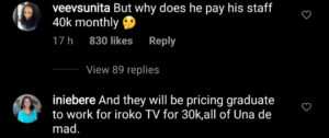 Mary Remmy Njoku defends her husband, Jason Njoku, after he was accused of paying his staff peanuts yet saying 4.6 million Naira school fees is cheap