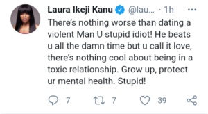 ''There’s nothing worse than dating a violent man'' - Laura Ikeji Kanu says