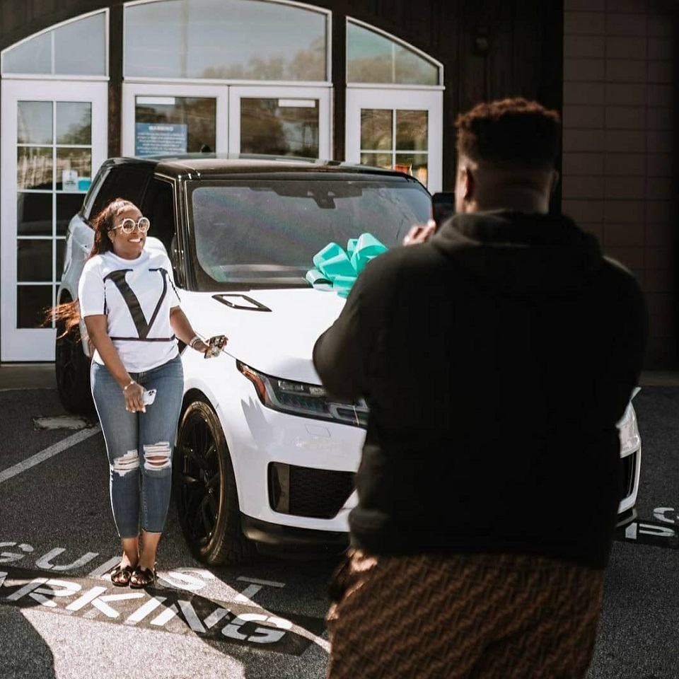 Davido's Brother, Adewale Gifts His Wife, Kani, A Range Rover (Photos/Video)