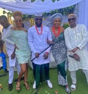 Singer Skales marries his model fiancée, Hasanity (traditional wedding pictures & video)