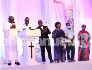 Photos: Timi Dakolo, Fani-Kayode, Other Celebrities Attend TB Joshua’s Tribute Service