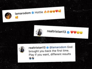 Tristan Thompson Threatens Lamar Odom as They Both Leave Flirty Comments on Khloé Kardashian's Photo