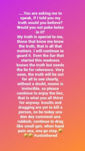 2Face First Babymama Pero Breaks Silence -“Very Soon The Truth Will Be Out For All To See”