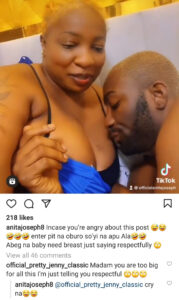 Anita Joseph's husband, Michael Olagunju, grabs her breast, kisses it and buries his face between her cleavage in video shared online