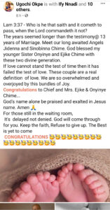 Another Nigerian couple welcome twins after 13 years of marriage