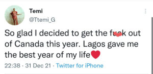 OAP, Temi, celebrates relocating to Lagos from Canada
