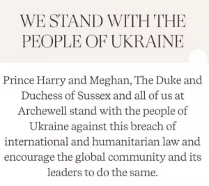 "We stand with the people of Ukraine" Prince Harry and Meghan Markle condemn Putin's invasion of Ukraine