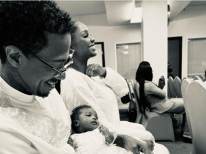 Nick Cannon And Baby Mama Lannisha Cole Dedicate Ninth Child In Church (Photos)