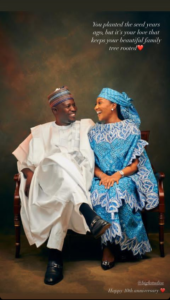 Halima Buhari and her husband celebrate 10th wedding anniversary