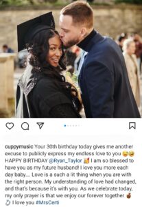 "I'm so blessed to have you as my future husband" DJ Cuppy writes as she celebrates fiance Ryan Taylor on his 30th birthday