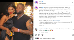 Rapper Skales reveals he has made up with his wife as he wishes her a happy birthday