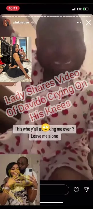 Davido Weeps In A Video Shared By US-Based Model (Video)