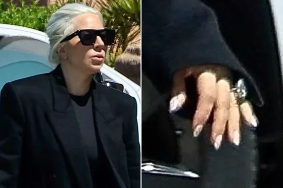 Lady Gaga Sparks Engagement Rumors with Large Diamond Ring on Left Hand
