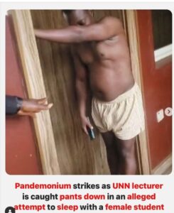 UNN Lecturer, Professor Mfonobong David Udoudom Caught Pants Down In GS Building-Video
